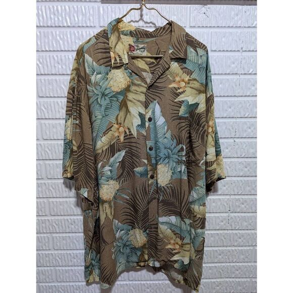 Hilo Hattie Men's Multi-Color Tropical Hawaiian Print Short-Sleeve Rayon Shirt S - Picture 1 of 6